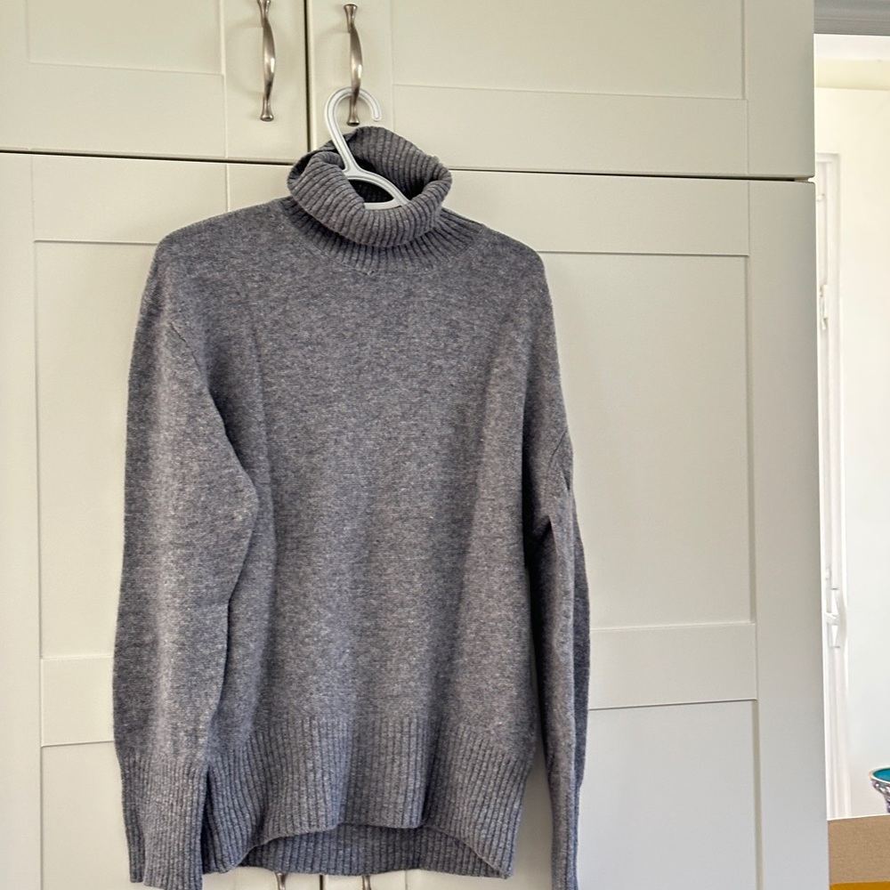 Gray Turtleneck Sweater for Men